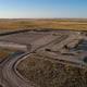 Aerial view of fracking pad excavation