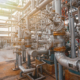 Pipe line oil and gas valves at gas plant pressure safety valve