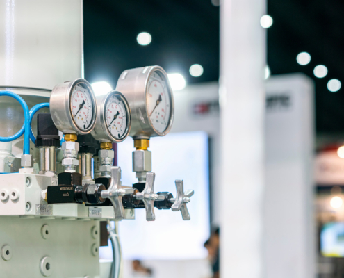 close up high accuracy and precision industrial pressure gauge